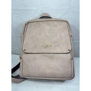 Steve Madden Beige Faux Leather Backpack Medium